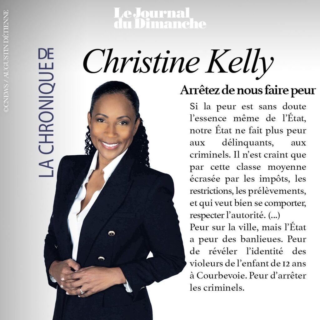 Christine Kelly
Arrêtez de nous faire peur